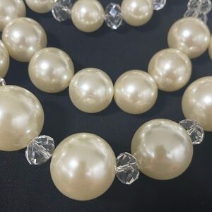 Plastic huge pearls and crystals